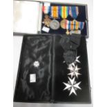 1st World War medals awarded to Lieut. Baker to include 1415 star, service and victory medal and a
