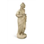 A late 19th century marble neo-classical female figure,