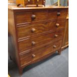 A Victorian mahogany chest of drawers, 108 x 107.5 x 56cm