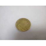 1777 gold guinea, good F, 8 grams