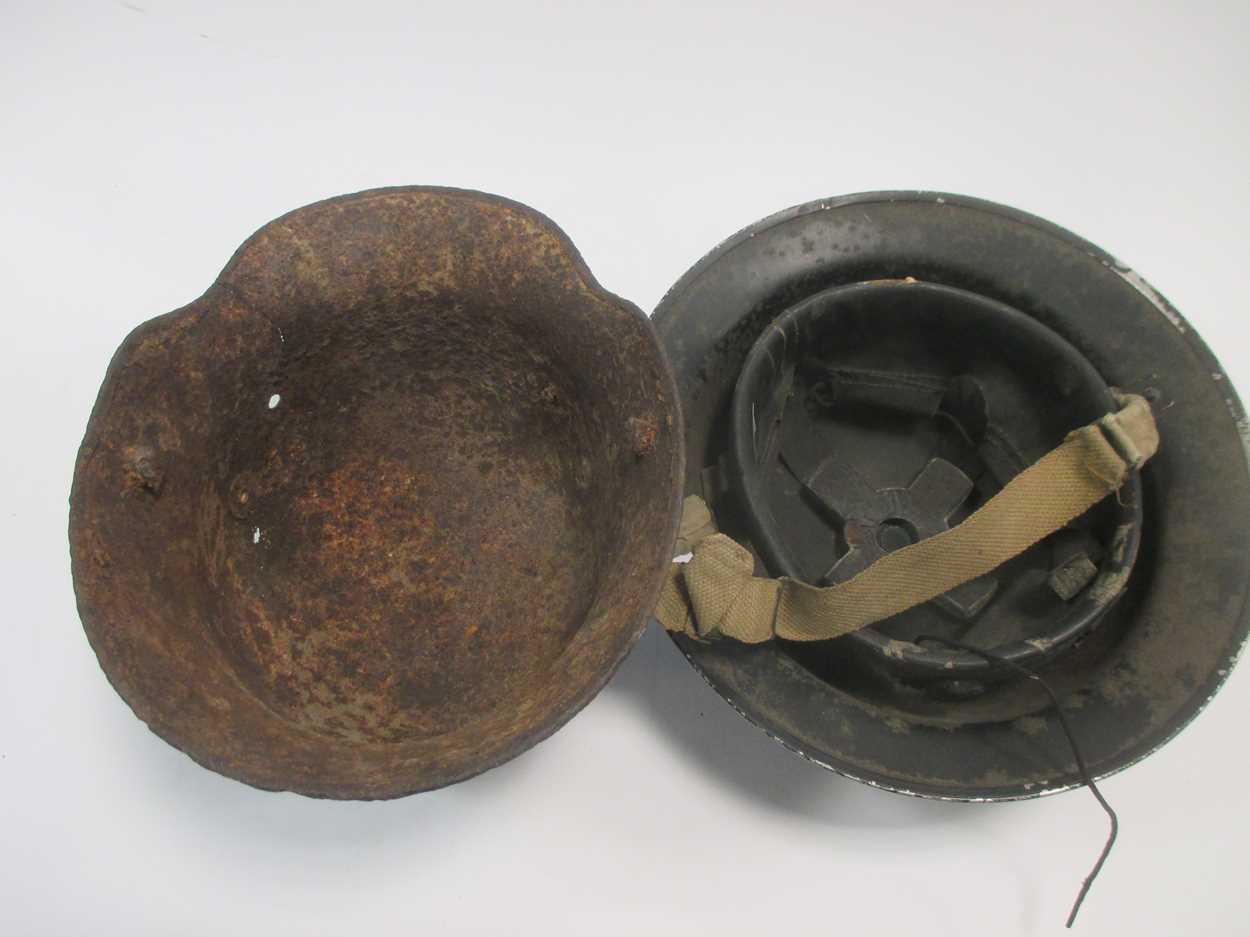 Two First World War helmets - one English, one German (Qty: 2) - Image 4 of 4