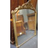 A Victorian gilt frame overmantel mirror 173 x 140cm