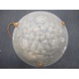 A Degus French moulded glass ceiling light shade