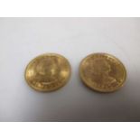 Two gold sovereigns, 1968 x 2 (2)
