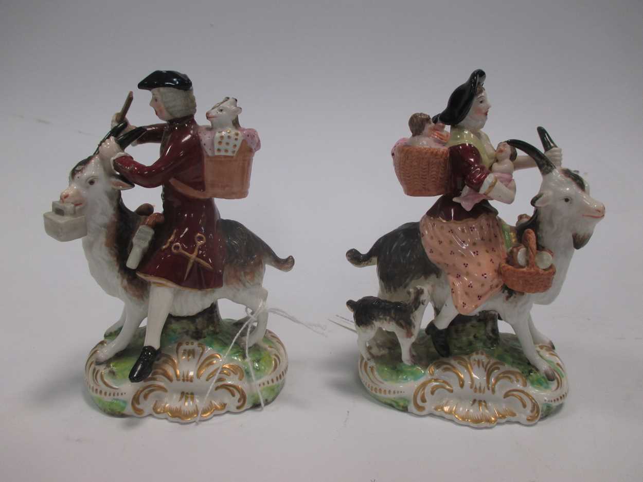 A pair of Samson figures of the Welsh Tailor and his wife - Image 5 of 5