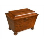 A 19th century mahogany sarcophagus cellarette,