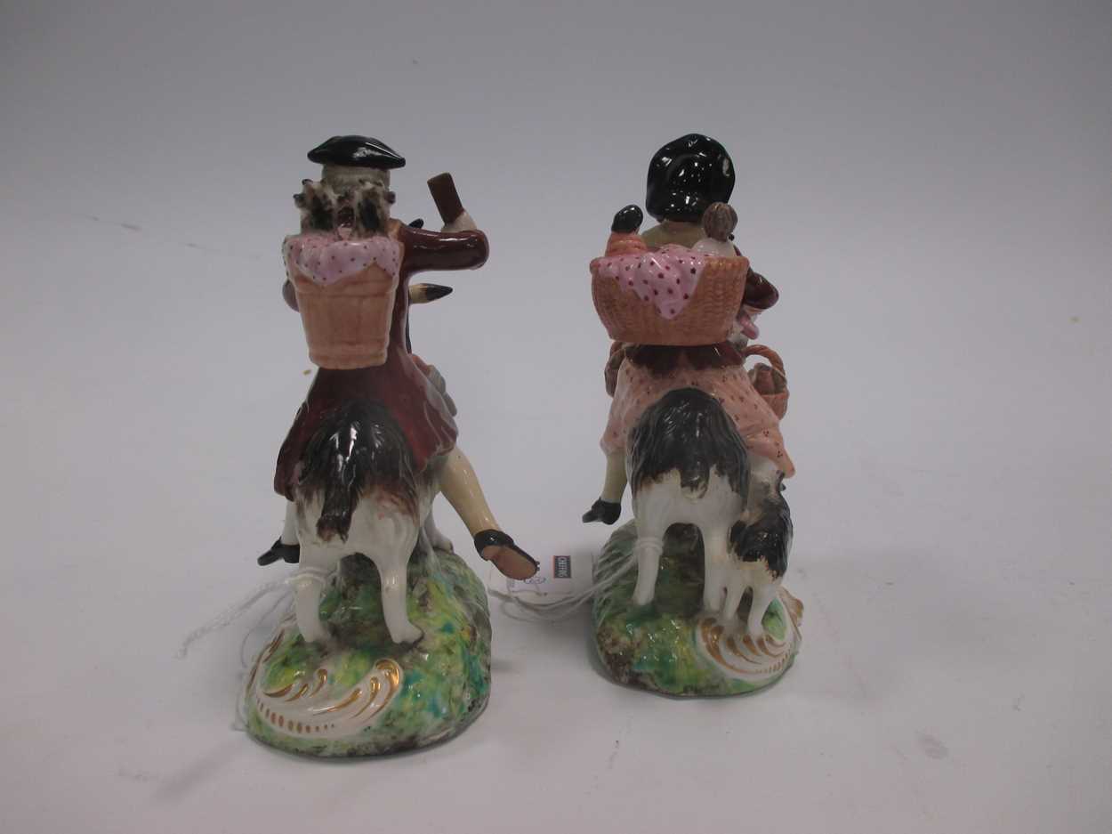 A pair of Samson figures of the Welsh Tailor and his wife - Image 4 of 5