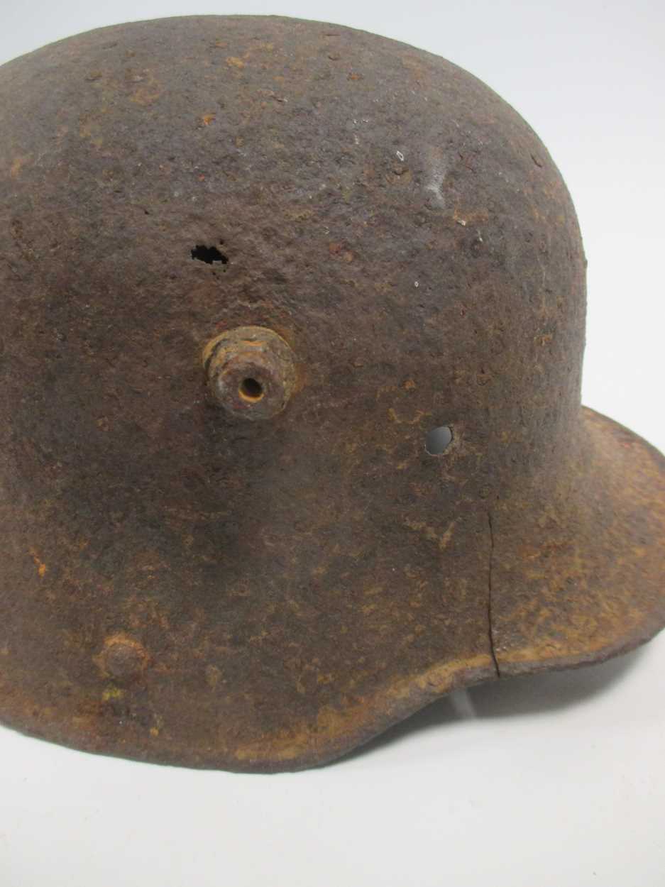 Two First World War helmets - one English, one German (Qty: 2) - Image 3 of 4