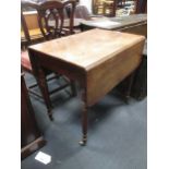 A George IV mahogany pembroke table, 72 x 77 x 52cm and an Edwardian circular mahogany occasional