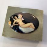 A (possibly) French metalwares table cigarette box,