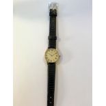 Longines - A lady's 9ct gold wristwatch,