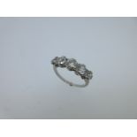 A diamond 5 stone ring,