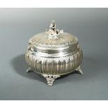 A Greek metalwares bowl and cover,