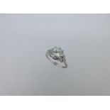 A single stone diamond ring with Art Deco mount,