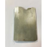 An unusual George VI silver spring hinged card case,