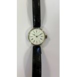 Rolex - A gentleman's Sterling silver wristwatch,