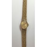 Bueche - Girod - A lady's 9ct gold wristwatch,
