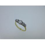 A diamond five stone ring,