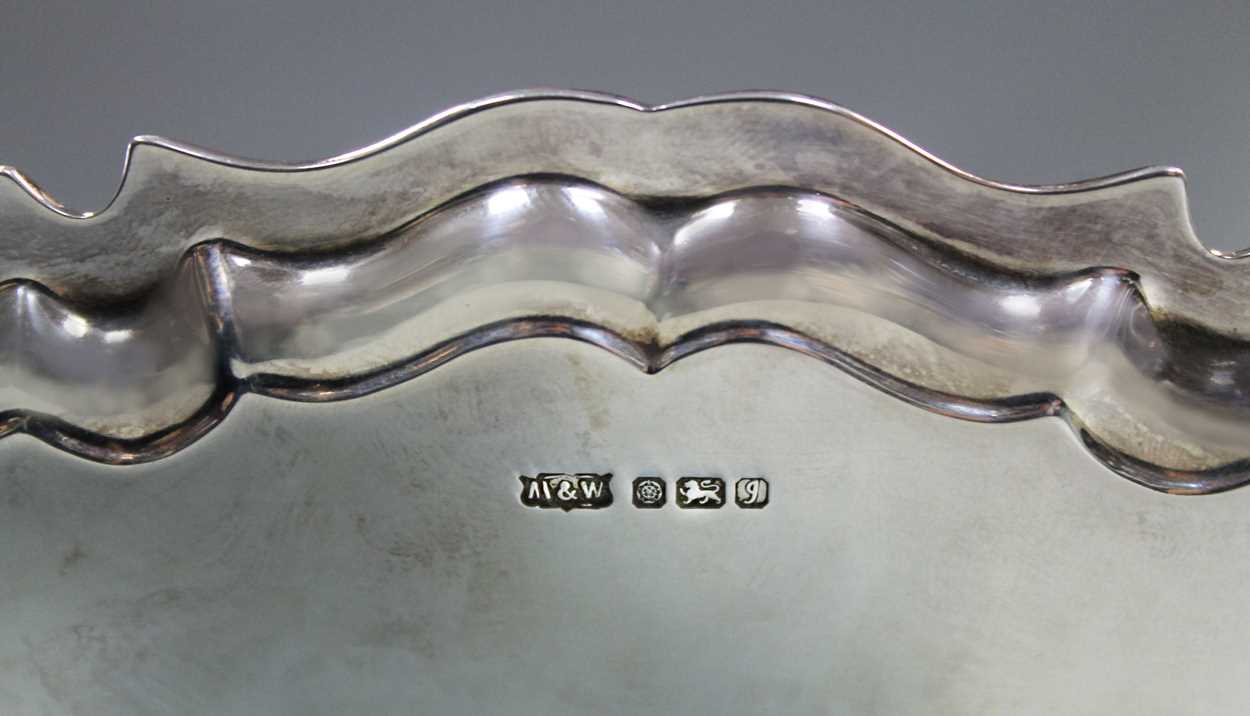 A 20th century silver waiter, - Image 2 of 5