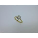 A single stone diamond ring,