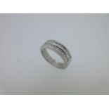A diamond set band ring,