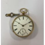 Paul Price, Chester - A Victorian 18ct gold open faced pocket watch,