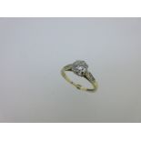 A single stone diamond ring,