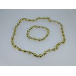 An Italian necklace and bracelet suite,
