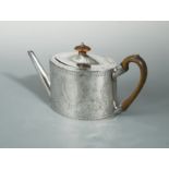 A George III silver teapot by Thomas Chawner,