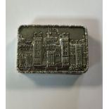 A 20th century silver 'Castle Top' snuff box,