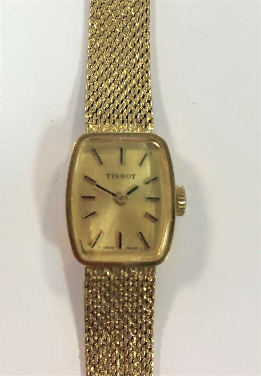 Tissot - A lady's 9ct gold wristwatch, - Image 3 of 8