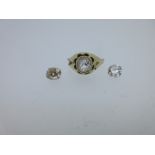 Three loose old cushion cut diamonds,