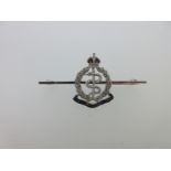 A diamond and enamel Royal Army Medical Corps brooch,