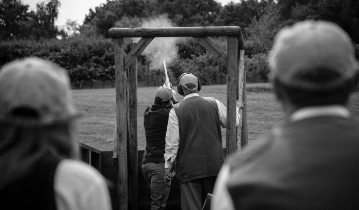 Holland & Holland luxury clay shoot for two people including a champagne lunch