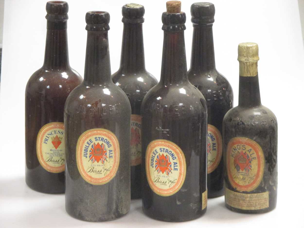 6 'Bass' beer bottles, 1977, 1978 & 1902. (6)