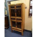 A Chinese tall cabinet 178 x 80 x 45cm