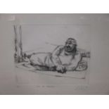 Ray Richardson, 'Come on you Cowards' and 'Beer for Breakfast', etchings, signed and numbered (2)