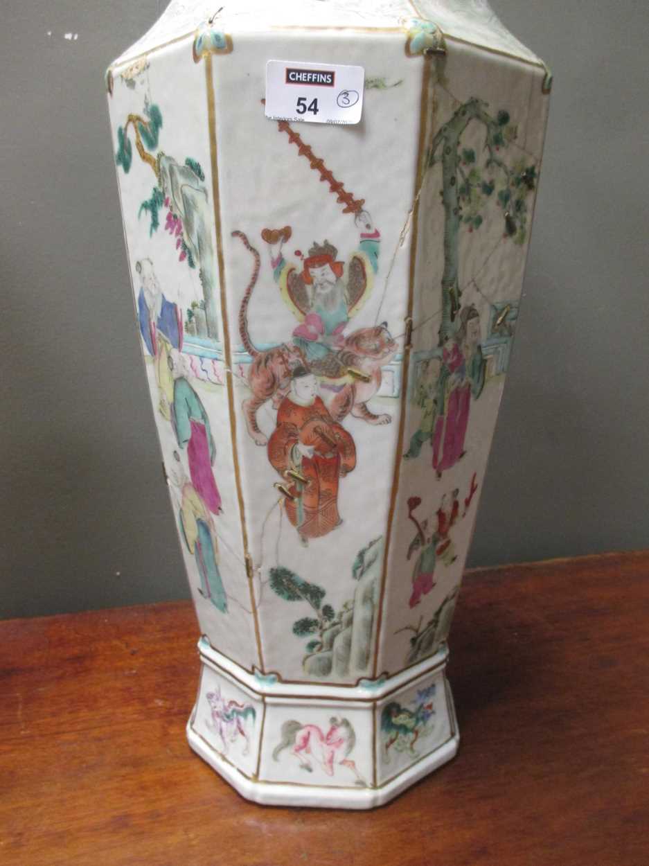 Three Canton vases, tallest 58cm - Image 10 of 11