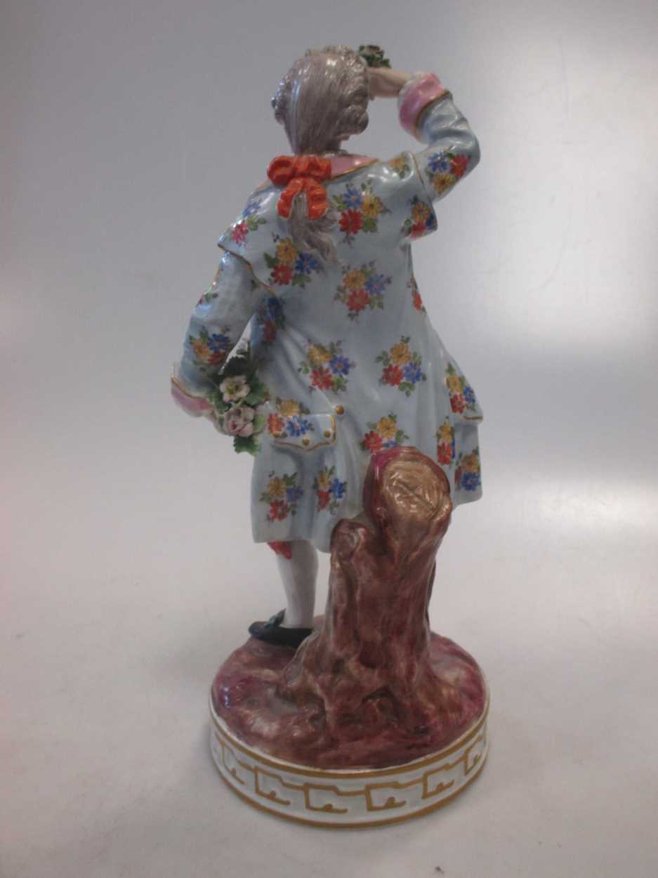 A 19th century Meissen figure of a gentleman, - Image 5 of 5