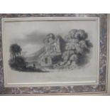 A pair of 19th century scenic pencil drawings of Sorrento and Naples,