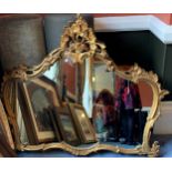 Two similar Rococo style mirrors,