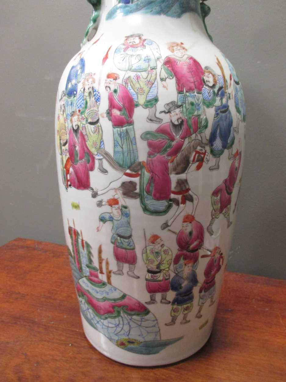 Three Canton vases, tallest 58cm - Image 8 of 11