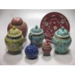 A quantity of modern Chinese ceramics (ginger jars etc)