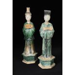 A pair of Ming Dynasty attendants,