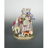 A 19th century Meissen figure group of The Good Mother,