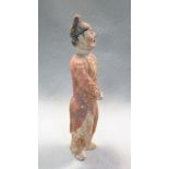 A Tang Dynasty style terracotta man servant,