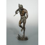 After Charles Arthur Bourgeois (French, 1838–1886), a bronze model of a snake charmer,