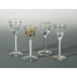 A George III air twist wine glass,