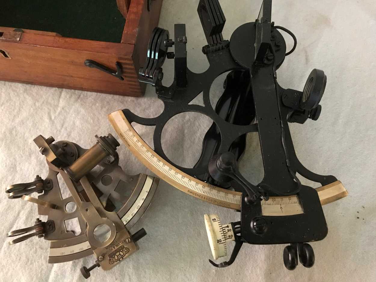 A sextant by H. Hughes & Son Ltd. London,