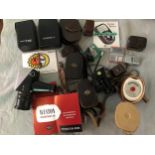 Various camera light meters,